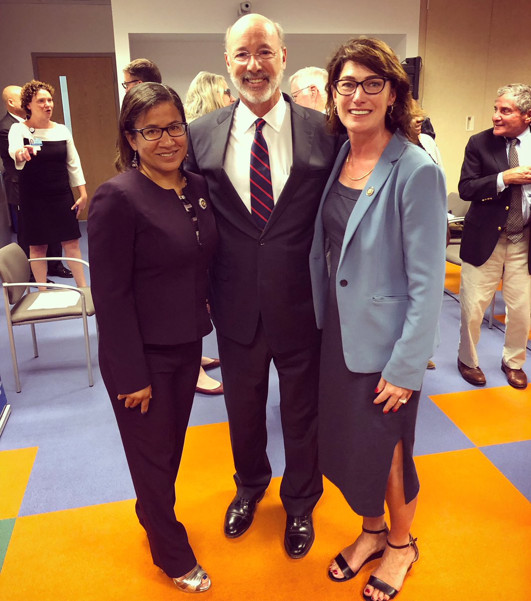 RepMaryIsaacson's tweet photo. In good company with @GovernorTomWolf and @RepDonnaBullock in our fight for a #LeadFreePA! I was proud to see so many out in support of my bill to require childhood blood lead level testing - HB79! Testing is the first step to #GetTheLeadOut in our neighborhoods and communities! https://t.co/Kc9PIPeI6T