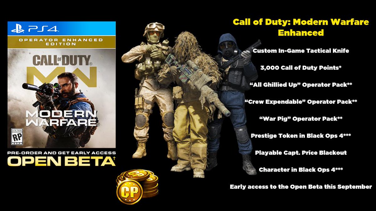 Chaosxsilencer's tweet photo. Who wants a #ModernWarfare "Operator Enhanced" Edition on launch day?!
▶️https://t.co/UKbXTlEC3h

▶️BONUS ENTRY by RT this tweet
Winner picked Sept 12 the day the Beta Launches https://t.co/VqPn2u7C9h