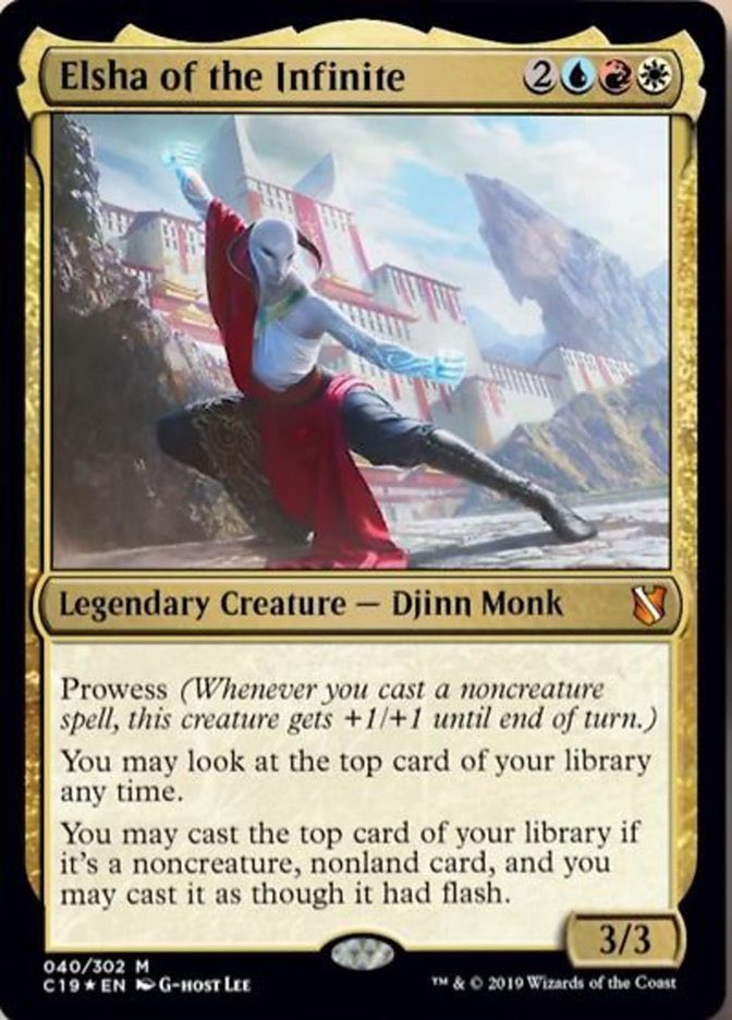 TheHermitDruid's tweet photo. So since #commander2019 is all out. Who is everyone thinking the strongest commander out of this year is?
My vote would have to go to Elsha of the Infinite.
She’s getting windmill slammed into my box of bad bitches and I can’t wait for the weekend to give her a go.
#EDH #cEDH https://t.co/shJhz20OGL