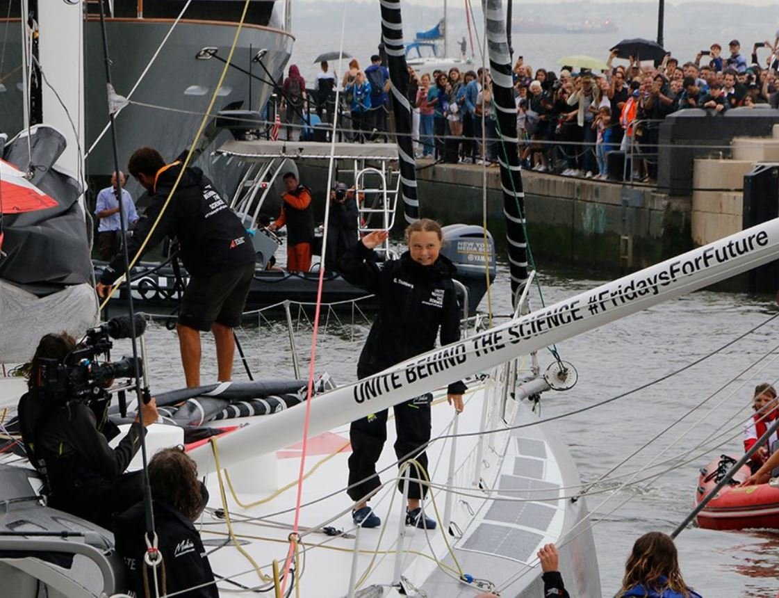 Welcome to New York, @gretathunberg!

The determination and perseverance shown during your journey should embolden all of us taking part in next month's #ClimateAction Summit.

We must deliver on the demands of people around the world and address the global climate crisis.