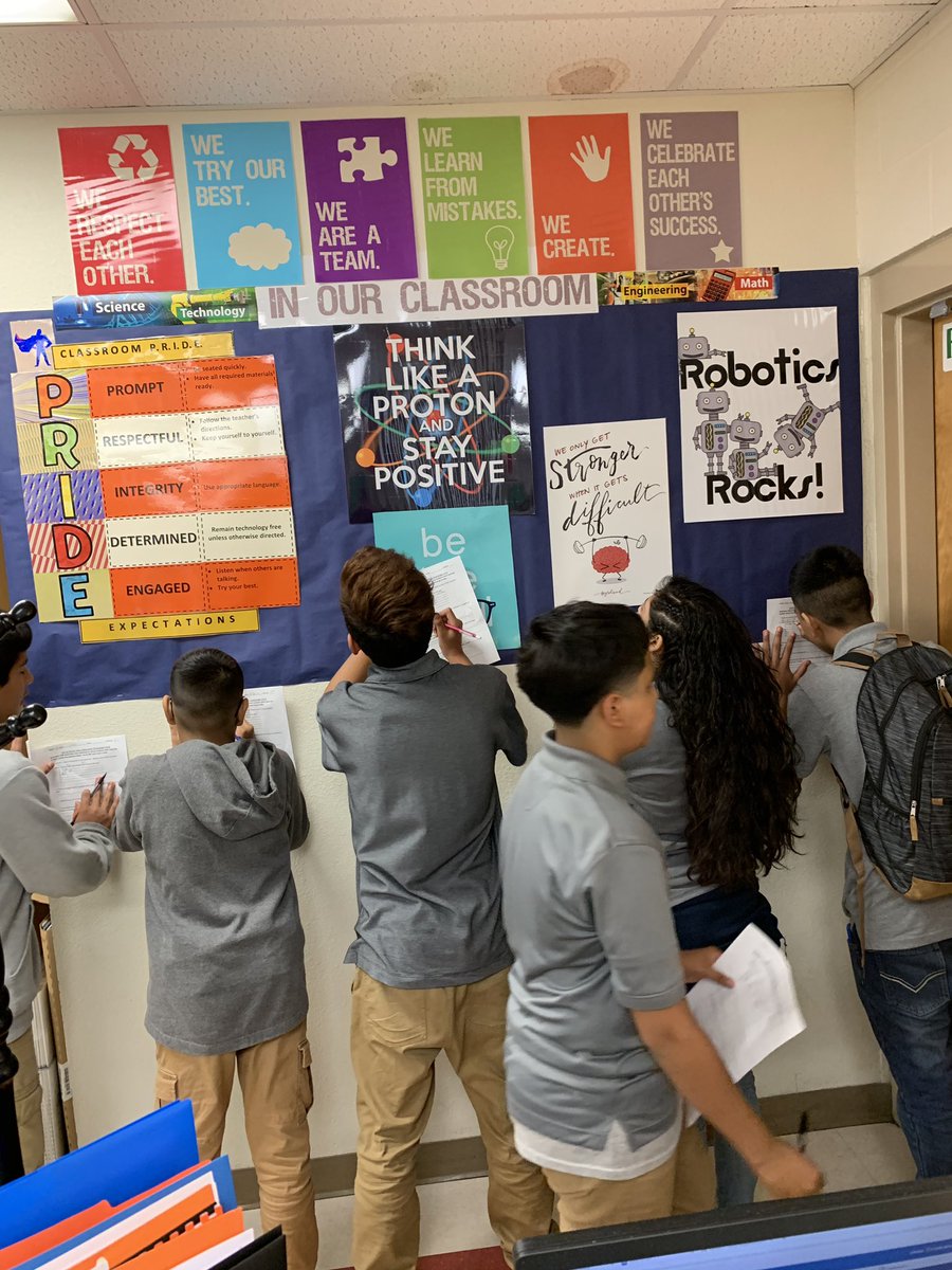 MrDelgadoSci's tweet photo. We’re starting to get classroom expectations down. We’re doing Classroom Scavenger Hunt to find where all the student resources are hidden. #wearepatneff https://t.co/uuuNlQlRAu
