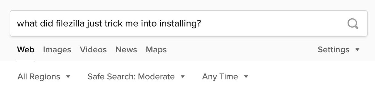 Search for: "what did filezilla just trick me into installing?"