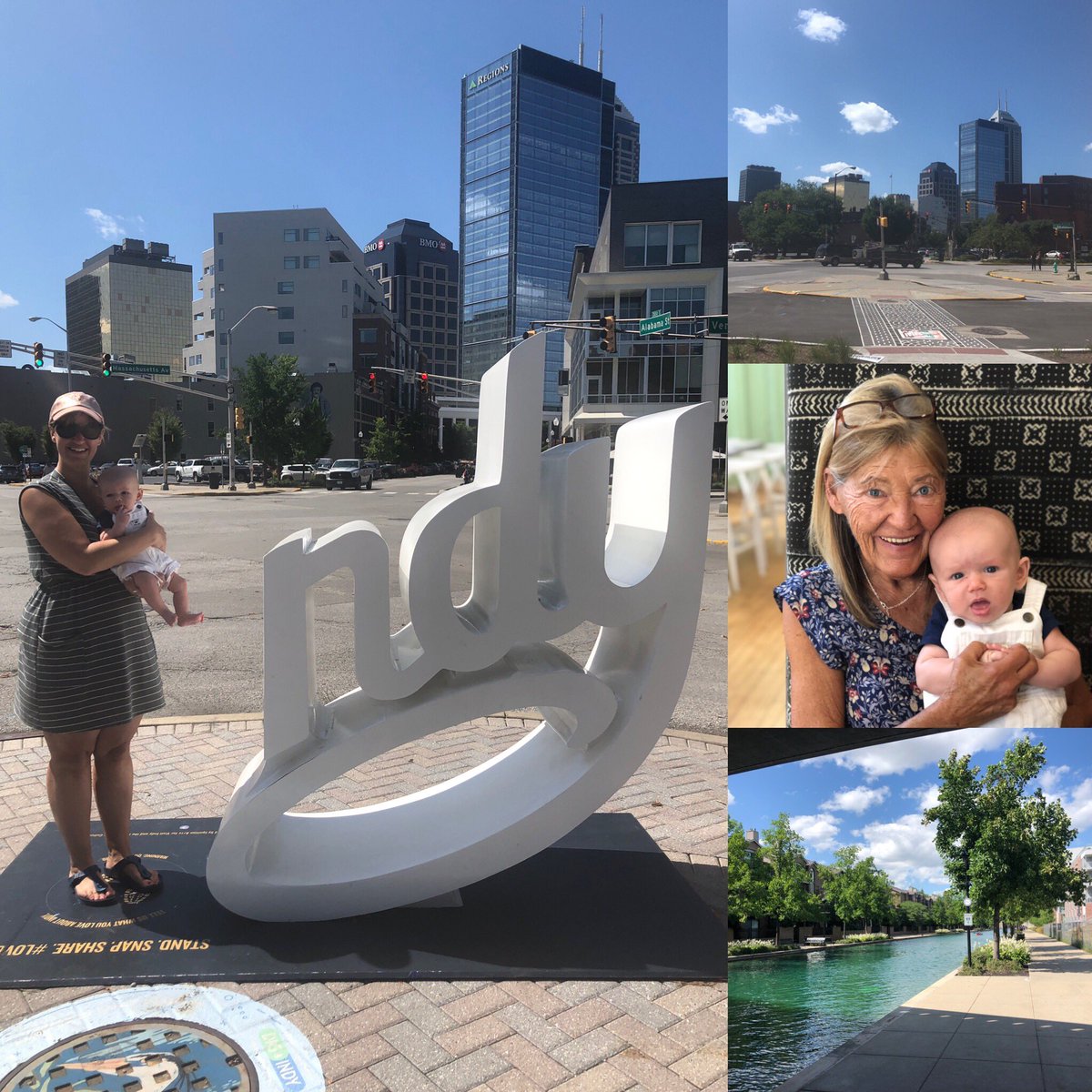 IUBoSox86's tweet photo. Sunny, 78° and 45% humidity makes our state capital absolutely gorgeous. Thanks for the nice weather, @angelabuchman ! ☀️#indy #indianapolis #lastweekofaugust #naptown #herecomesautumn #ladiesdayoutwithababy @VisitIndy https://t.co/TGf9euVKP8