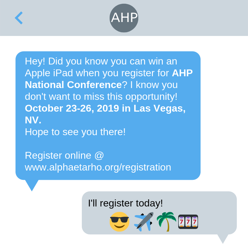 AHP1929's tweet photo. Register by September 1 for the National Conference to have a chance to win an iPad Air! 
https://t.co/7nJwoUS0dk https://t.co/gGsm6w7gpd