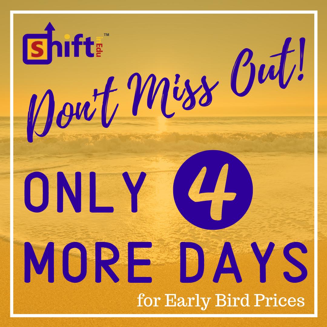 ingewassmann's tweet image. Only 4 Days Left - @ShiftinEdu Early Bird Registration 😃 - mailchi.mp/069a14cfcc37/o… Share with your fellow educators:) #fledchat #edchat #designthinking #elemed #kinderchat