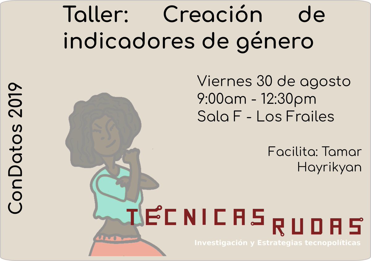Anamhoo's tweet photo. Taller: Creación de Indicadores de género #ConDatos2019 @socialtic @CodeandoMexico @emartinborregon @tamalconr @GeochicasOSM @arenitasoria https://t.co/b1XL0UOeFL