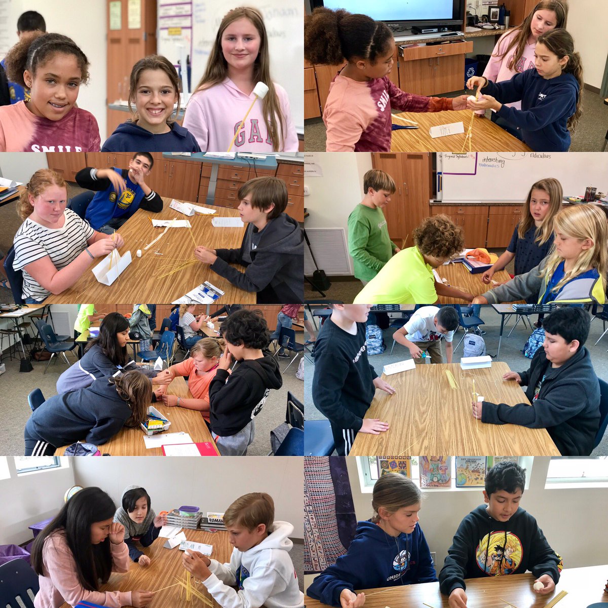 MrRybergNB's tweet photo. Annual marshmallow challenge! 🏆 Winners this year at 22 inches. Second place a mere 5 inches. Humbling for all ages. #middleschool @nbmsleadership https://t.co/g4pnr8swC6