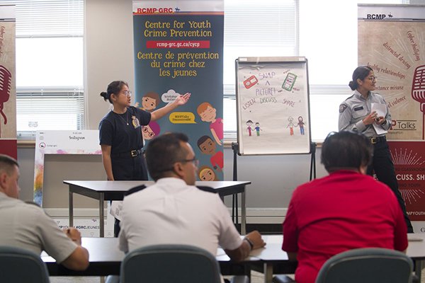 rcmpmb's tweet photo. At the RCMP Youth Leadership Workshop, Janelle Javier identified that Fisher Branch is lacking educational resources regarding sexual consent &amp; healthy relationships. Partnering with #rcmpmb, she hopes to deliver school talks to increase awareness in her home community. https://t.co/7QEb8szTXu