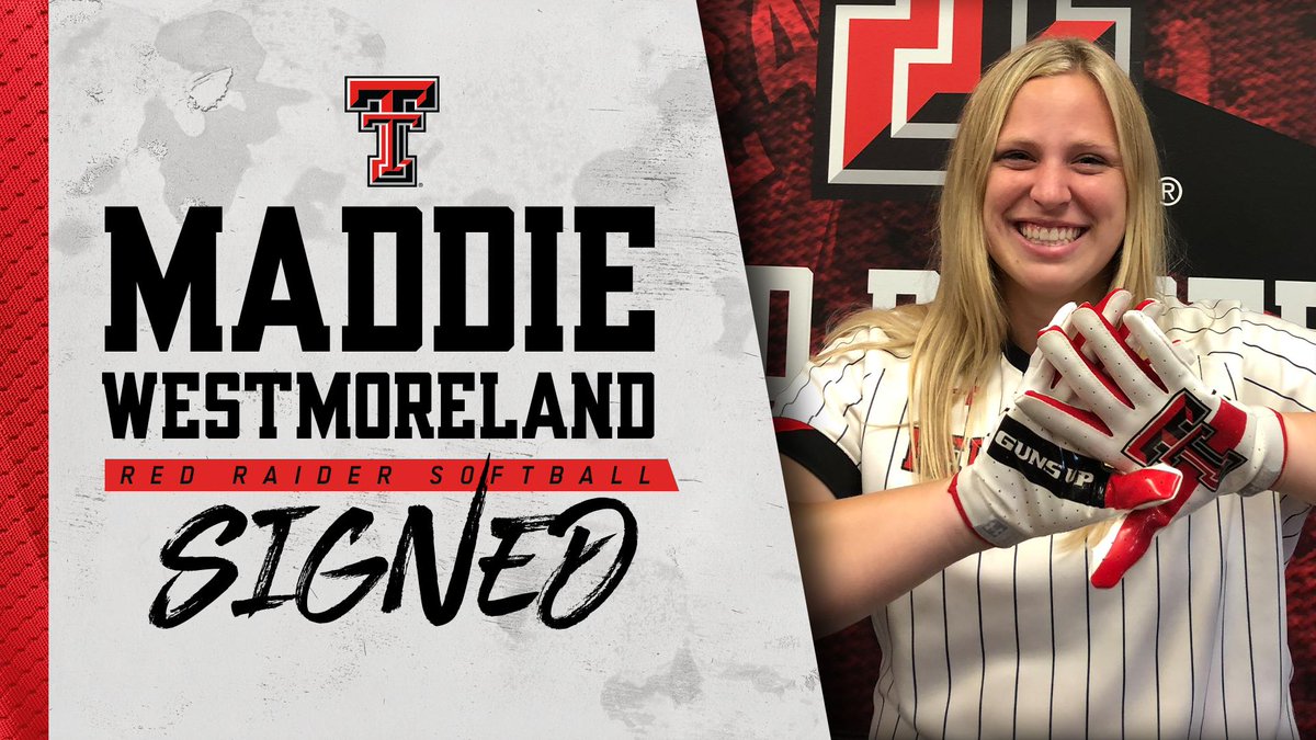 TexasTechSB's tweet photo. Everyone, please join us in welcoming junior transfer Maddie Westmoreland to the Red Raider fam! 👆

🔴#WreckEm⚫️ https://t.co/p4TZ8tZzF6