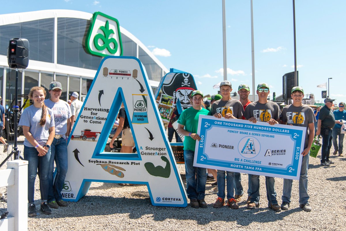 PioneerSeeds's tweet photo. 👏🏼 👏🏼 Round of applause to our Big A Challenge winners! #FFAseries #FPS19
First place: Mount Ayr — Mount Ayr, Iowa
Second place: North Tama FFA — Traer, Iowa
Third place: Wayne FFA — Corydon, Iowa https://t.co/X7D9BqEftQ