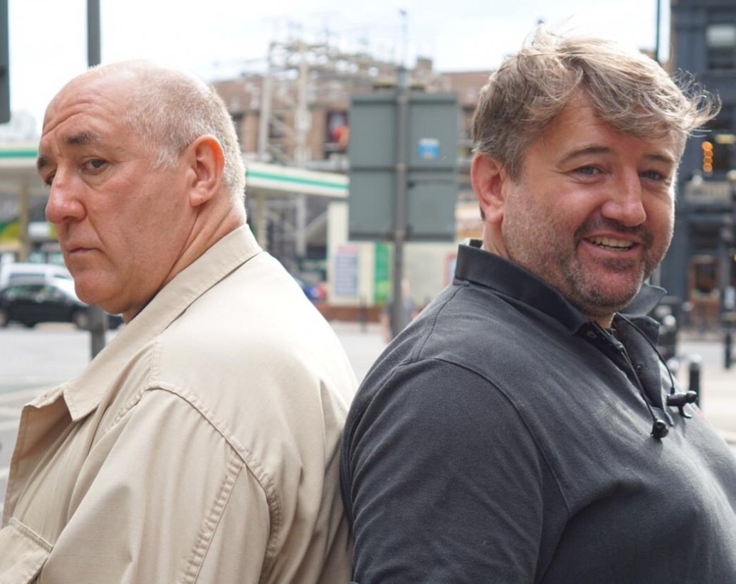 Heavyweight clash! Pleasure to bump into this chap today <a href="/bigdaddybunce/">Steve Bunce</a>