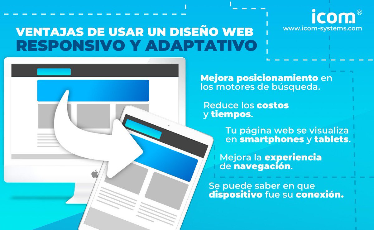 IcomSystems's tweet photo. Si aún existe alguna duda sobre el DISEÑO ADAPTATIVO; aquí les dejamos algunas de sus ventajas.  

#Icom #diseñoweb #diseñomóvil #diseño #creadores #desarrolladores #desarrolloweb #desarrollomóvil https://t.co/n2ORLqR5v3