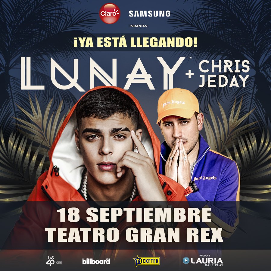 teatrogranrex's tweet photo. 🎟 Comprá tus tickets ahora: @lunaypr1 el fenómeno juvenil del momento #EnElRex ✨
▶ ¡Dale play ahora!
https://t.co/jZdN6iDMyp https://t.co/XrZdUjADzr