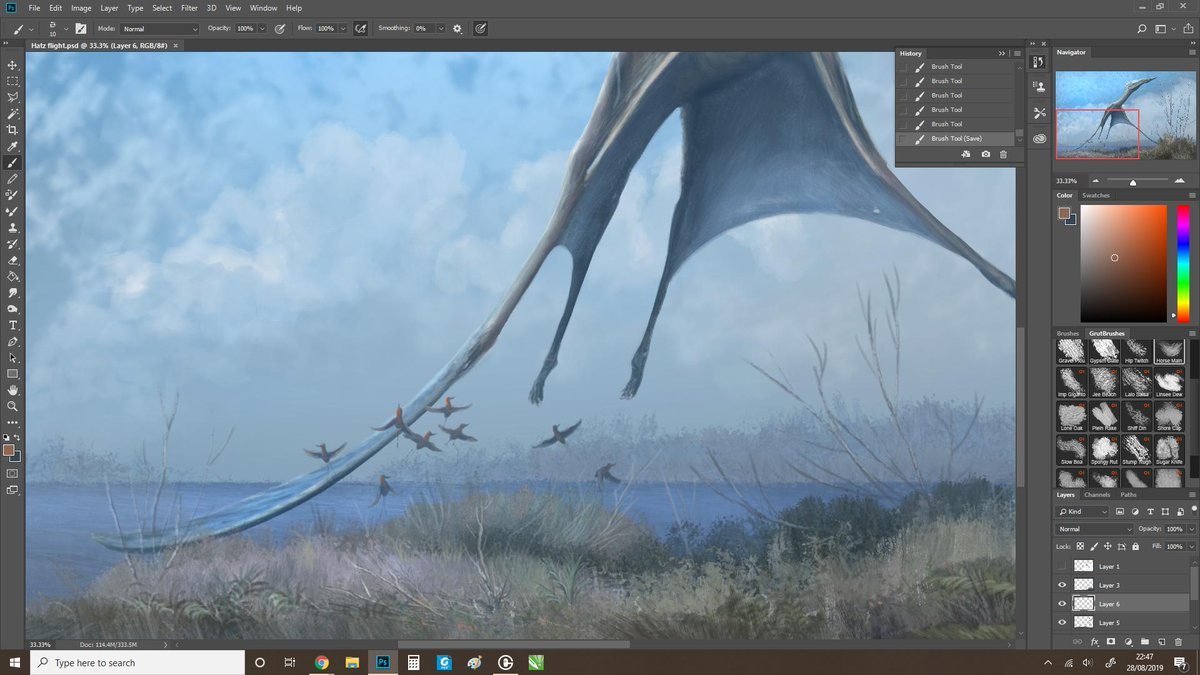 MarkWitton's tweet photo. FACT: birds actually evolved in the Mesozoic so we could use them to make animals look big in #paleoart. https://t.co/gesPvkUNeA