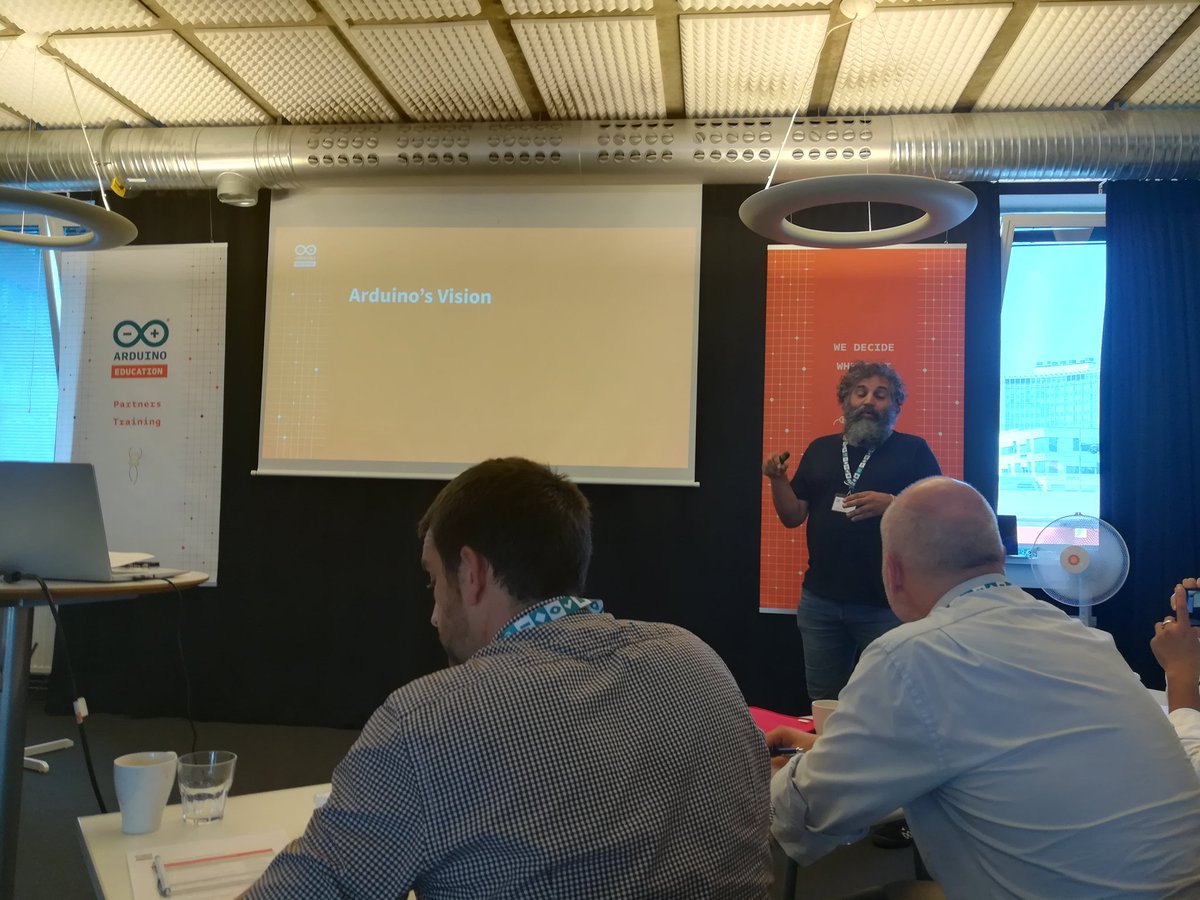 Pietro_Alberti_'s tweet image. Awesome partner training @#ArduinoEducation headquarter in Malmö with @dcuartielles and his lovely team!
Schools kits, ready to start immediately with great didactical contents: #CTC101 #CTCGO #GoogleScienceKit
Tnks 2 Nerea, Steen, Pietro, Sara, Roxana, José, Angela, Daniel, ...