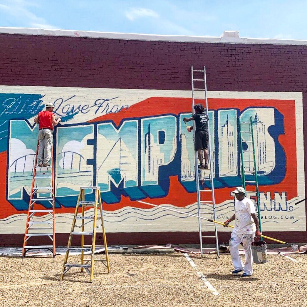 alliemounce's tweet photo. Watching my mural design go up next to High Cotton like 👀👀👀 https://t.co/OF9wE6SeoG