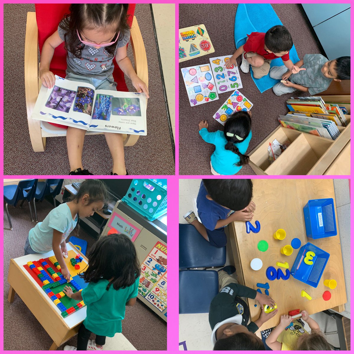 MsLeighaB's tweet photo. Hereβs to another day of fun learning stations!ππ½ #goPrek #PreKchronicles #colors #shapes #manners #numbers #reading @LVE_Vikings https://t.co/506v4mnWwt