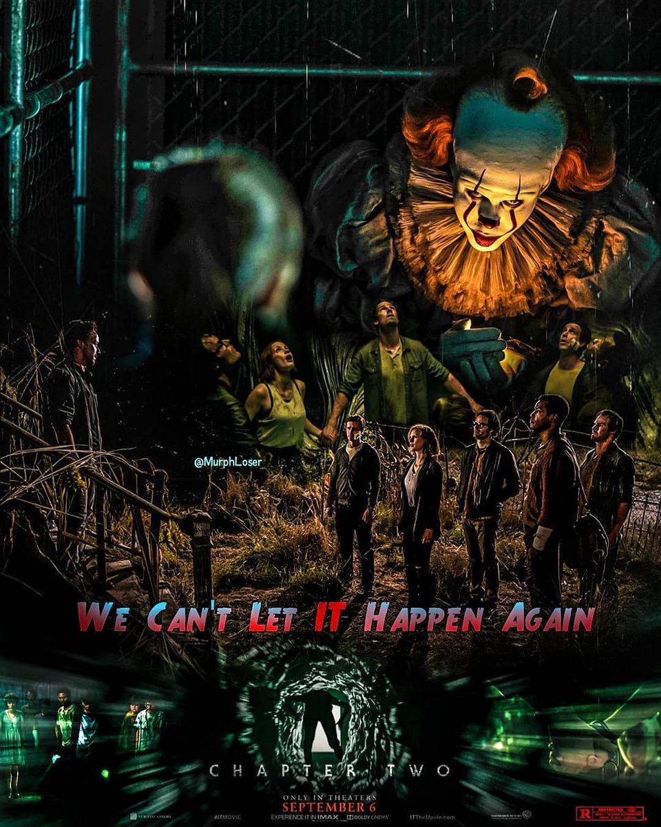 dimeragurl's tweet photo. #Repost @murphloser
Only 9 Days until IT ENDS
We Can't Let IT Happen Again Losers Come Home Edit
#it #itmovie #itcast #itchaptertwo #stephenking
#youllfloattoo #derryiscalling #losersclub #pennywise
#andymuschietti #barbaramuschietti
#instahorror #itchapter2 #jayryan https://t.co/Yj0mHKgdAI