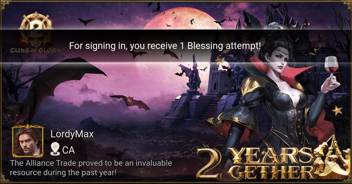 MaxleBill's tweet image. [Hot Event] Celebrate 2nd Anniversary with Guns of Glory! gog-news.kingsgroupgames.com/api/gog2ths/th…