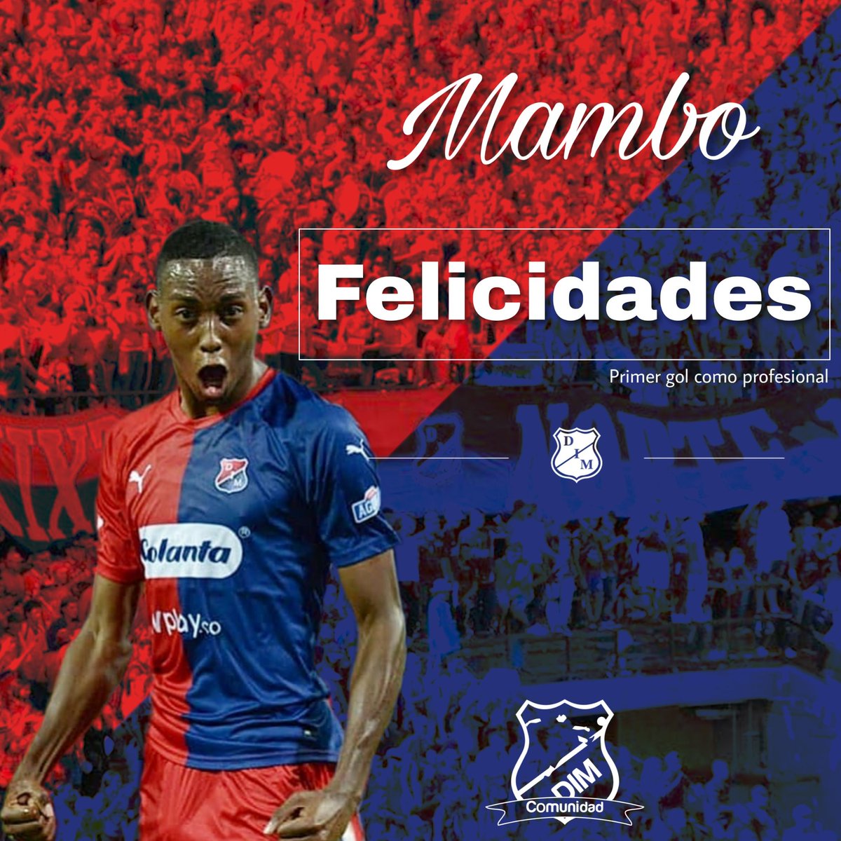 ComunidadDIM's tweet photo. ¡Felicidades por el primer gol #Yesid, que sean muchos más!⚽️🔴🔵 https://t.co/LTgzaDKcY0