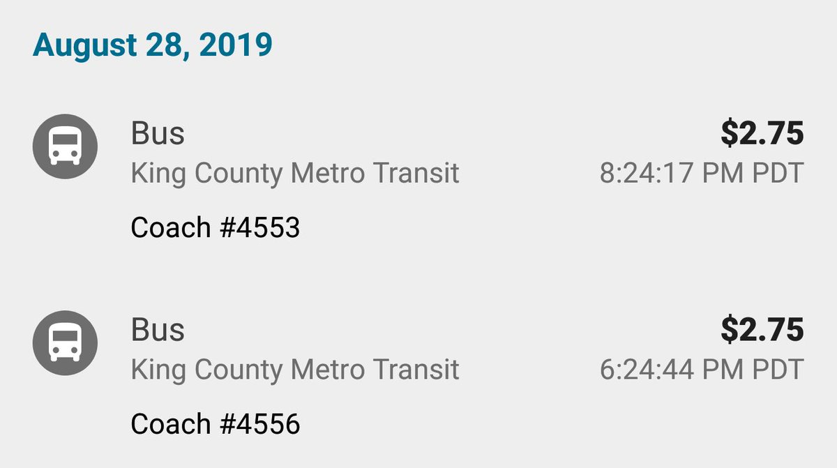 supersat's tweet photo. Another day of getting fucked by the ORCA card. Made the transfer window by ~30 seconds (due to the bus being 16 minutes late), but still charged for an additional ride. I might actually call and complain this time... https://t.co/W1WfI7h4d5