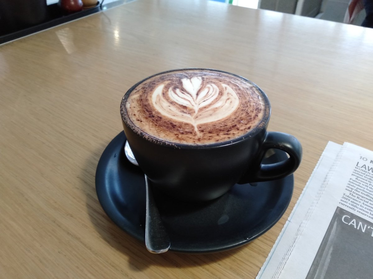 A timely cappuccino in Melbourne 😁