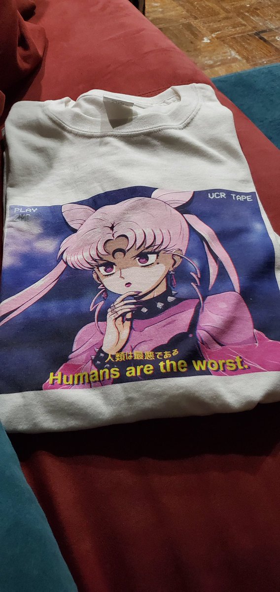 Since Uniqlo made Sailor Moon shirts in Womens sizes only. I Went to Zombiemakeoutclub on Patreon for the 🔥 again