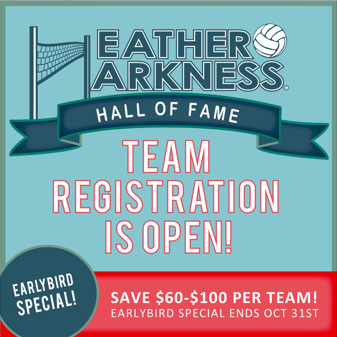 Don’t miss the #12thandfinal time to grab your friends and #playhardandwin #forheather. Save $60-$100 per team now with our early bird special bit.ly/30G3uf7