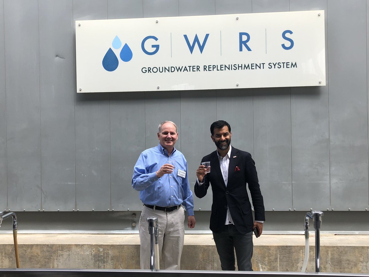 CanCGLA's tweet photo. Consul General @Zaib_Shaikh enjoyed meeting w/ the team leading @OCWDWaterNews and getting to tour the impressive #grws - the world’s largest water purification system for potable reuse - which utilizes technology by Canadian company @trojanuv https://t.co/YioFvmt725