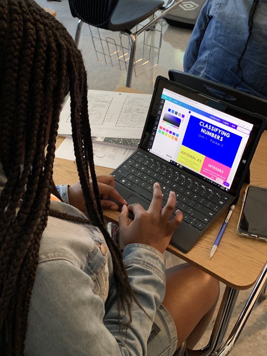 mackenzieking01's tweet photo. Today students used their marketing skills from Intro to Business Technology to create an infographic contrasting rational and irrational numbers. Now, students will make infographics for their upcoming case study presentations! @3DEschools https://t.co/Ddw1vkfBtk