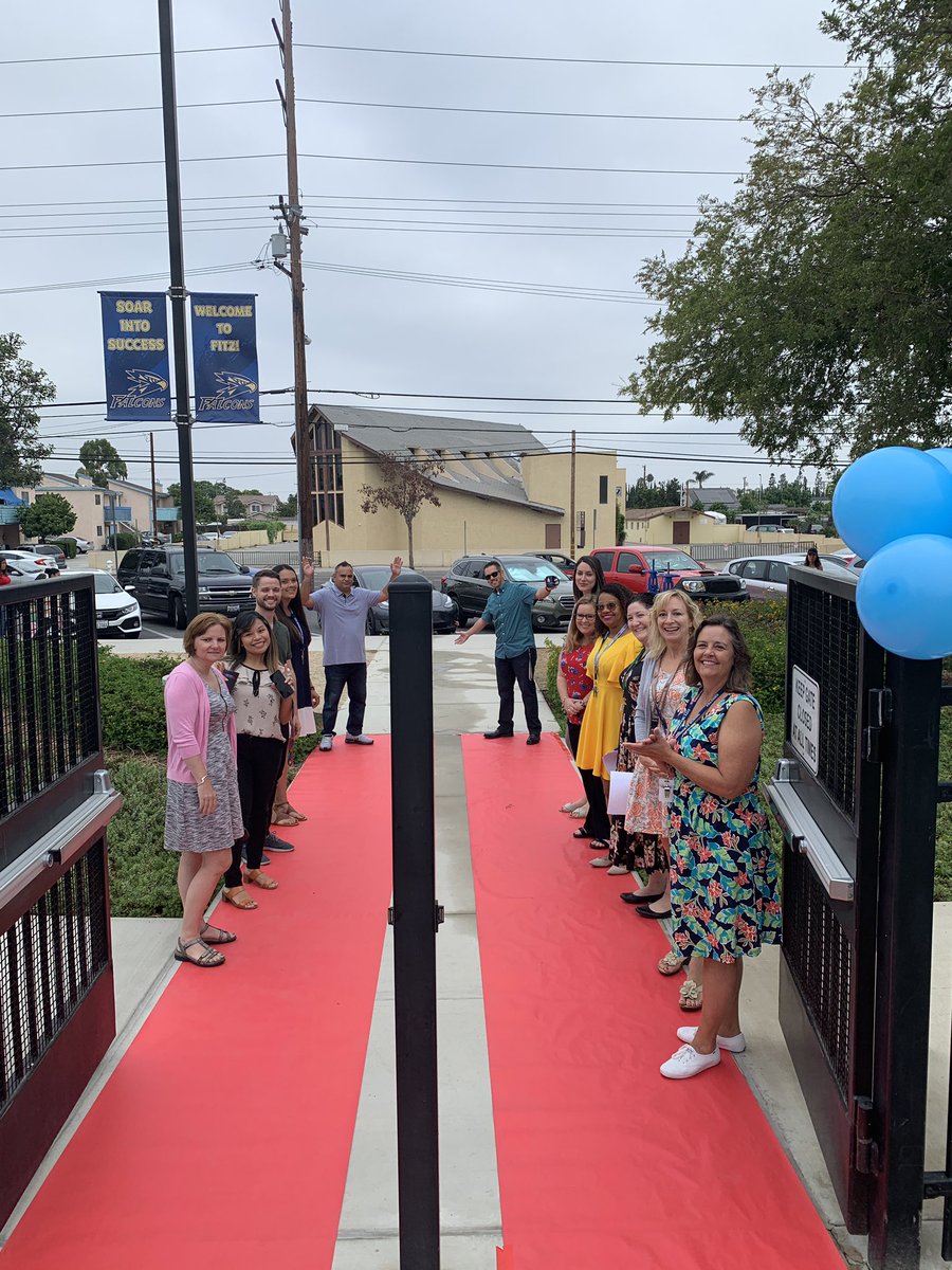 Fitz teachers welcome students on the first day of school with a Grand Entrance of high fives, claps, drum line, smiles and more.