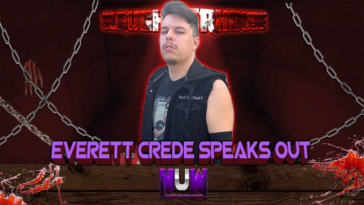 NUW_Wrestling's tweet photo. It’s the aftermath of the #BYR3 w/ the 22nd Edition of #SLAUGHTERHOUSE⛓

#NYChampion Allan Reid takes on the Hellhound. #TheRealist makes his long awaited comeback. Kaleb Kross verses Midnight Moon. And Everett Crede states his purpose in NUW! Watch now: https://t.co/ou6x5ibMRZ https://t.co/5qF9gAYvNS