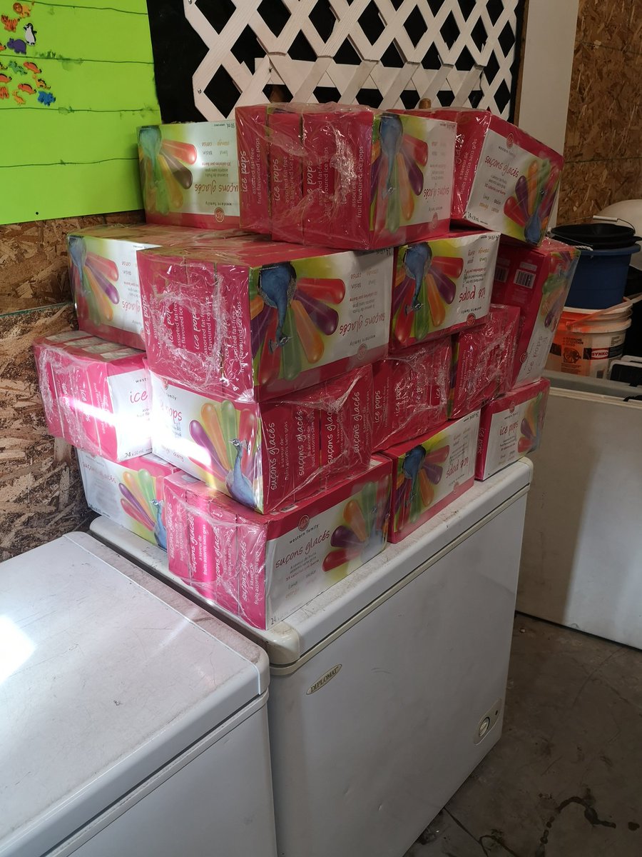 Now_Iced_Tee's tweet photo. 2,112 popsicles unpacked and ready to be brought out to you sometime soon? 

✓

1 excited @NOWtrucksicle driver heading back out to their next stop?

✓

Guys, gals, and nonbinary pals, we're set.  #NOWTrucksicle #1023NOWRadio https://t.co/vjMQ2bzllZ