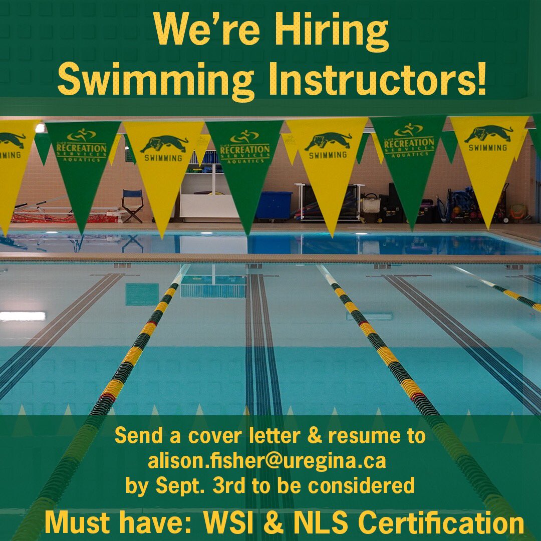 We are hiring, tag a swimming instructor who might be interested!