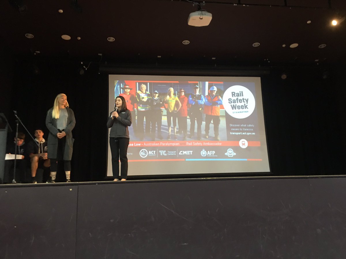 Very lucky to have remarkable Rail Safety Ambassador Vanessa Low present to Harrison students last week - Rail safety is everyone’s responsibility 👍