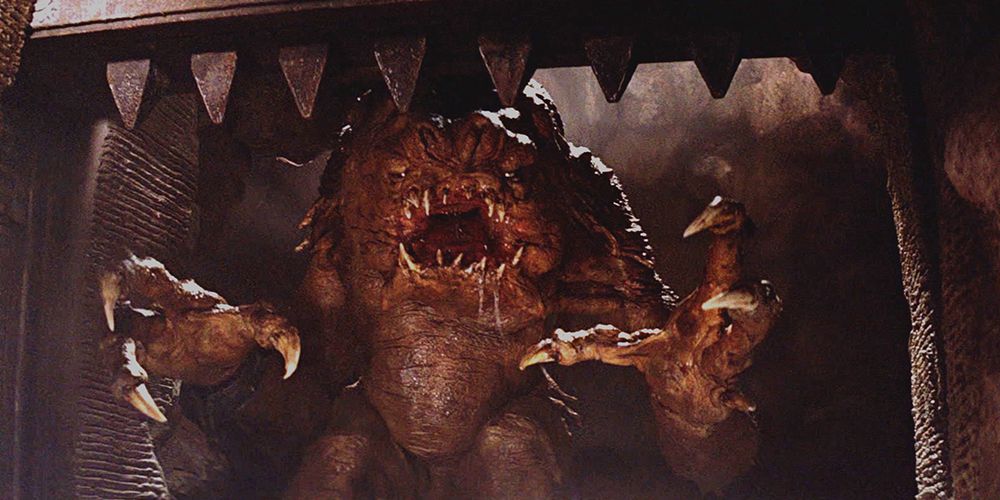 The Rancor Luke killed in the pit below 