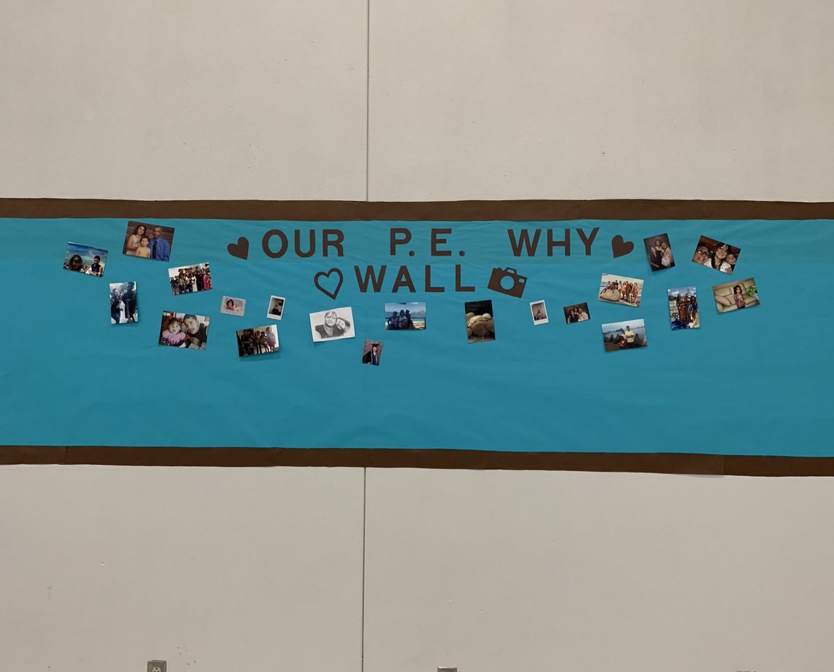 CBorrego_PHHS's tweet photo. Just started a โMy Why Wallโ for my students in PE. I want them to be reminded daily what inspires and makes them happy โค๏ธ on the tough days come in and remind themselves of their โwhyโ #teamsisd #chesterjordan #theirwhy #morethanpe #cjepe https://t.co/5QoVB3ft7e