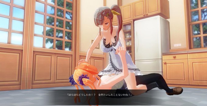 金髪ちゃんと銀髪ちゃんのキャットファイト。
#キャットファイト 