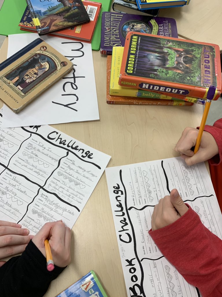 DaniJDavis's tweet photo. Ss take the Book Challenge.  Preview 12 books in a class period! #challengebusted https://t.co/Oyj9MkmkxP