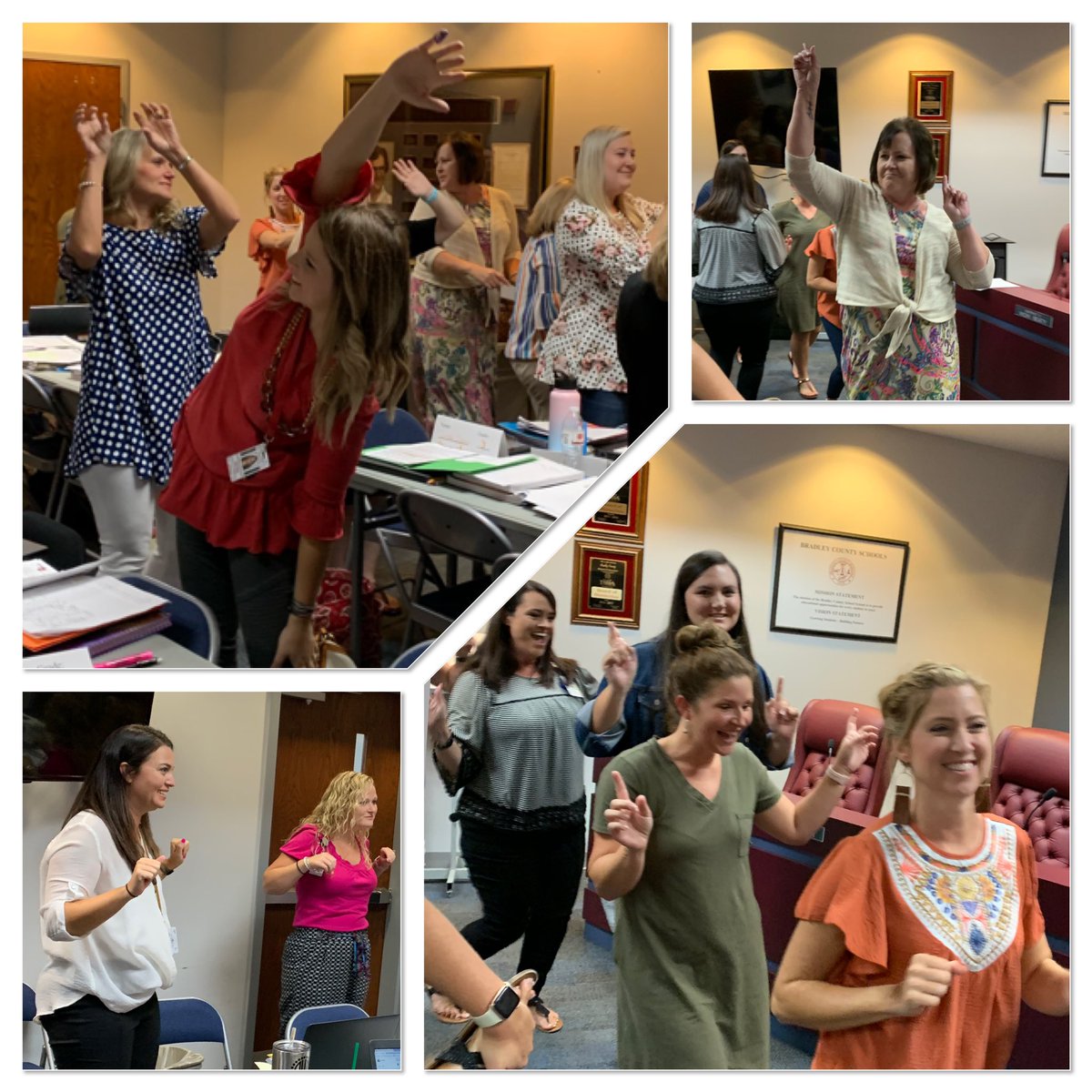 TraciBlackburnB's tweet photo. Just a little mid morning movement to get the thinking juices flowing! @BradleySchools #writingtaskforce & #instructionalcoaches What do you think @SafflesSlater? https://t.co/iatIfJJ3eu