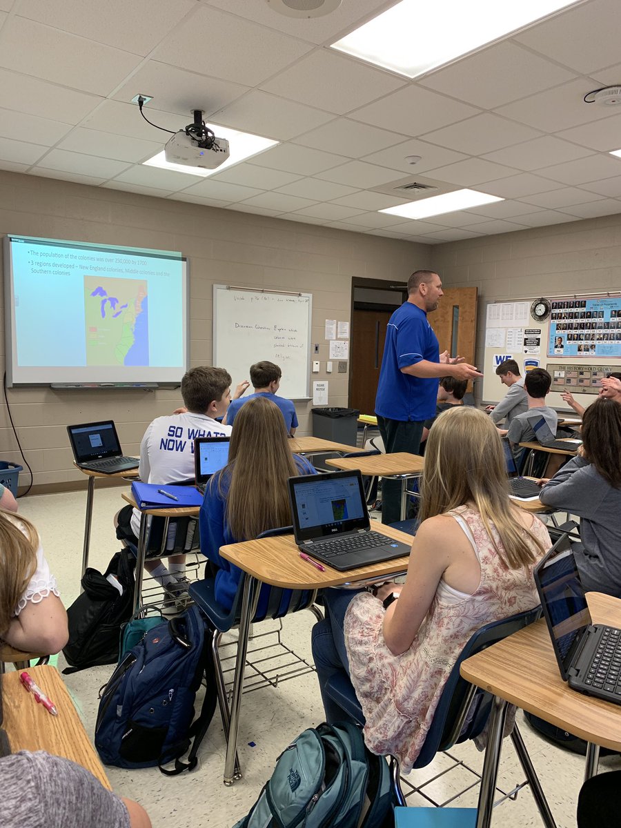ArabHighSchool's tweet photo. Ss in Coach Hudson’s class learning about the New England colonies. #ACSVision @ArabCitySchools https://t.co/UJX01HZ0Nx