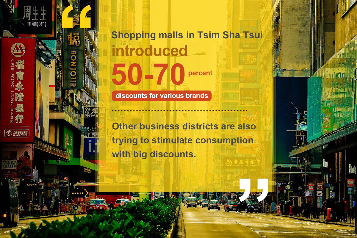PDChina's tweet photo. Infographic: How the ongoing protests and violence have taken a toll on the #HongKong economy #HKData https://t.co/Mumcedabp7