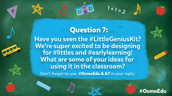 PlayOsmo's tweet photo. Q7: Have you seen the #LittleGeniusKit? We are super excited to be designing for #littles and  #earlylearning! What are some ideas for using it in your classroom? 

#OsmoEdu #edtech #edchat #osmo #playosmo @PlayOsmo https://t.co/7s1OAI1LDM