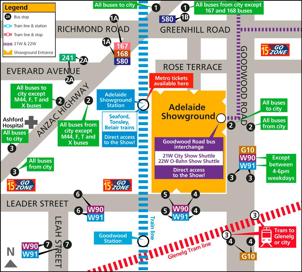 Ready, set, showtime! The <a href="/adelaideshow/">Royal Adelaide Show</a> starts tomorrow! With over 30 Adelaide Metro public transport stops and services within walking distance of the Showground, incl a dedicated bus interchange &amp; railway station, public transport is easy &amp; convenient. bit.ly/2TuNSs3