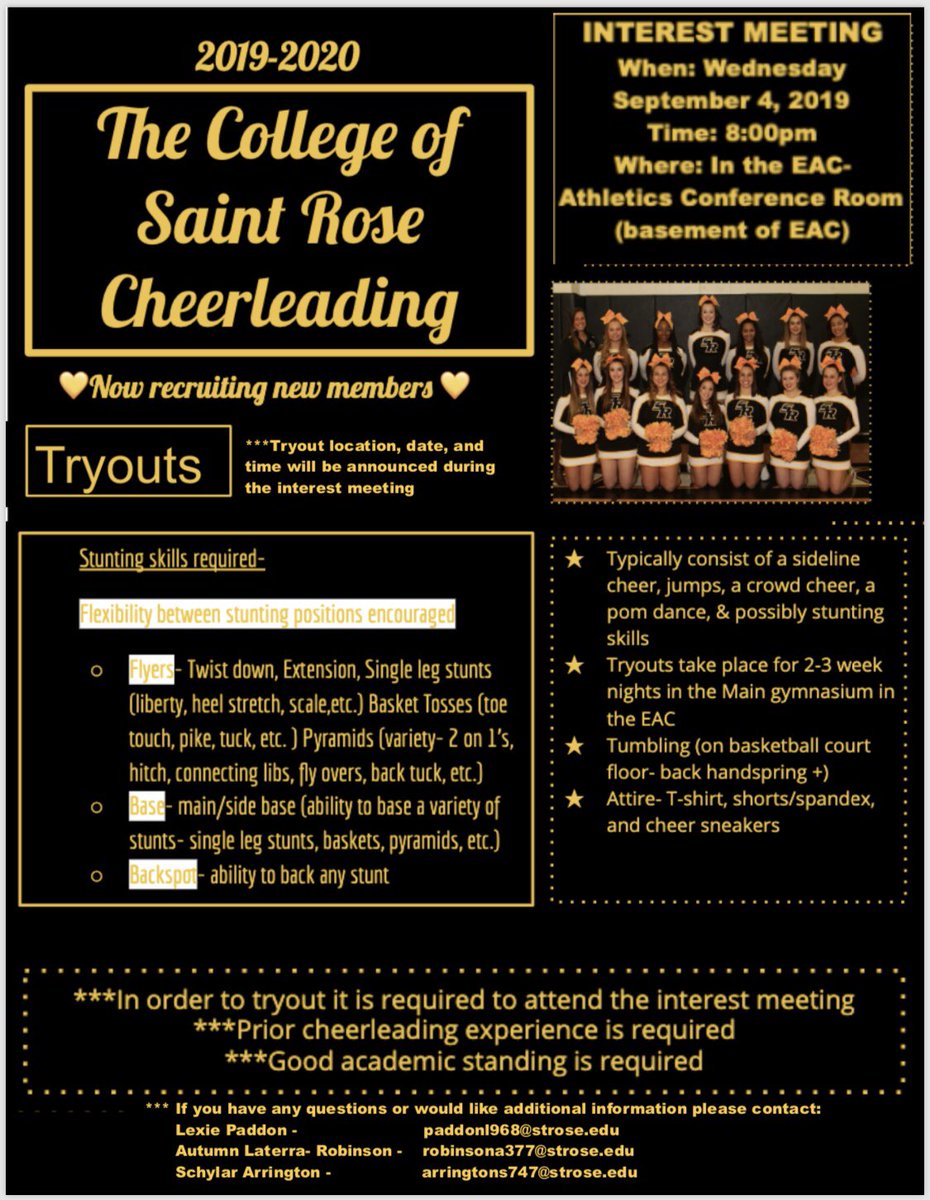 Saint Rose Cheer tweet media
