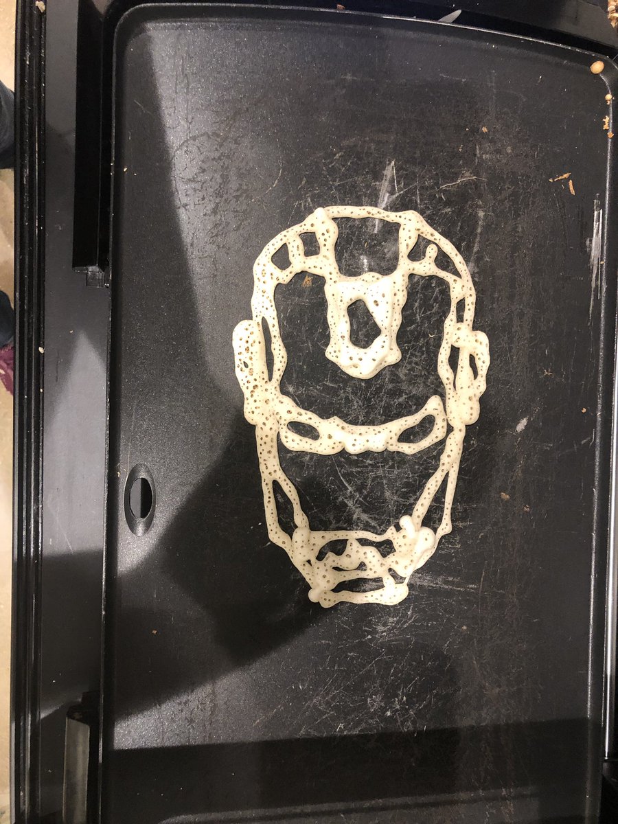 _goupil's tweet photo. First #pancakebot creation of the school year @PerkiomenSchool! Do you know who this yummy, golden treat is? https://t.co/X26xczbLL3