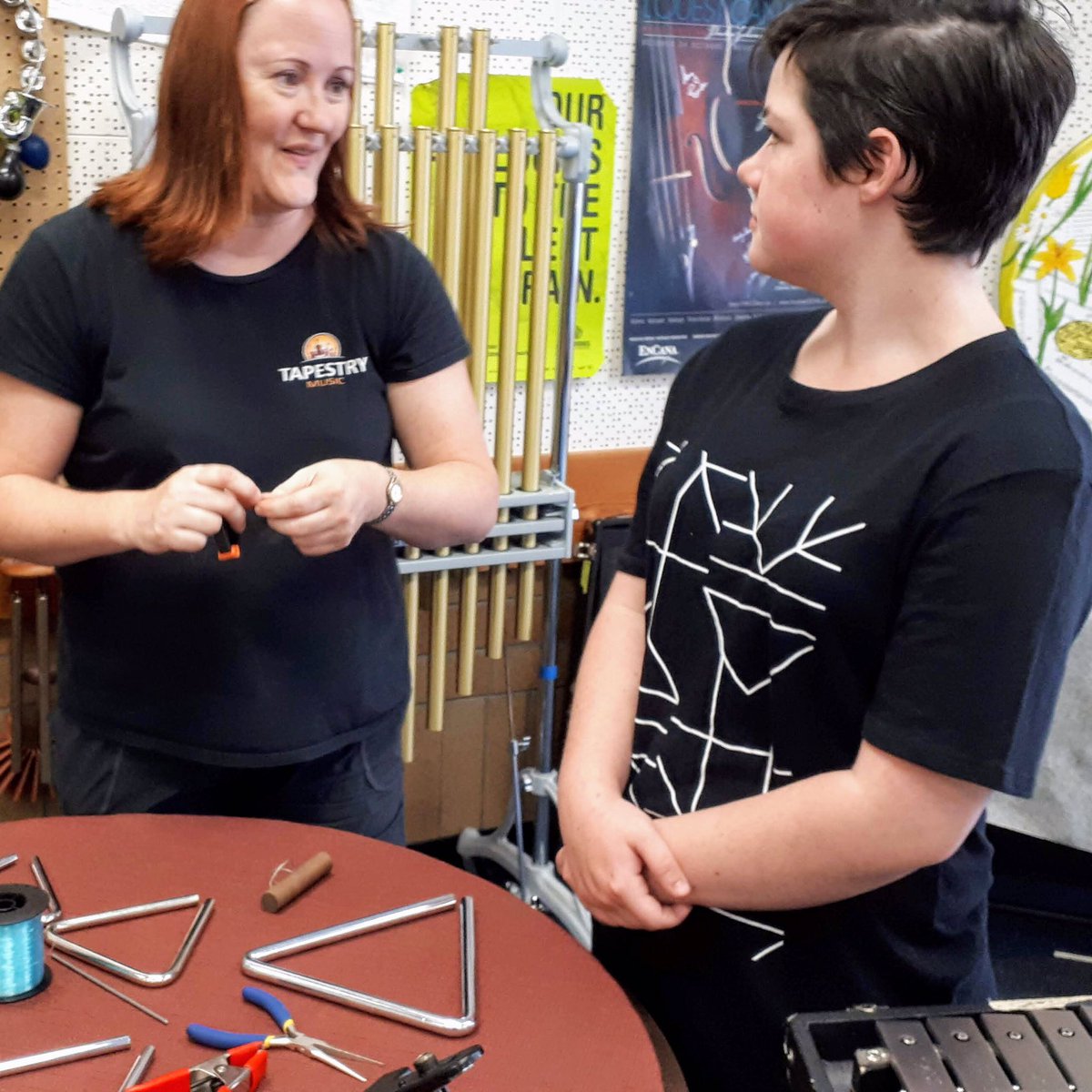 Excited to get started! Thanks to Dominique, <a href="/pgsymphony/">PGSO</a> and <a href="/tapestrymusic/">🤪</a> for a day of great ideas and percussion tweaking