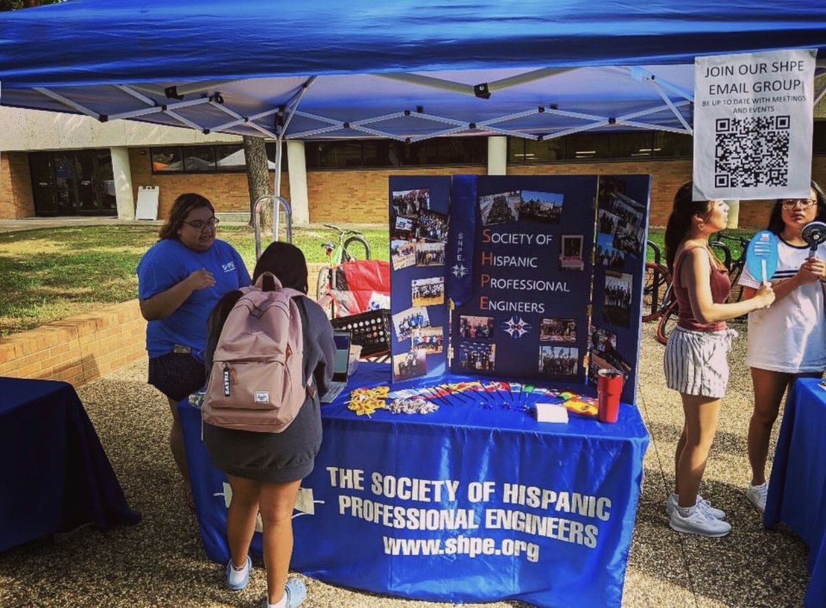 uta_shpe's tweet photo. we had a blast seeing new and returning faces at the fair today! we hope to see yall again at the welcome bash and our first general body meeting (sept. 11) https://t.co/yQpp3h7ibR