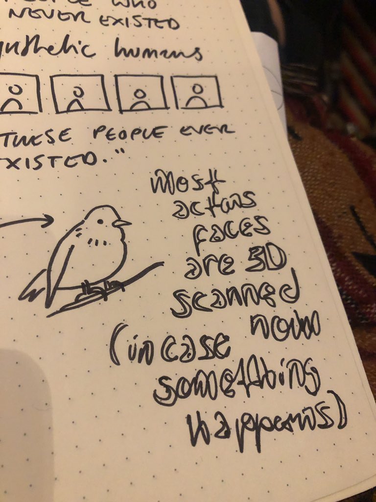 hmmcdougall's tweet photo. “None of these people ever existed” Is @apolaine ‘s talk giving anyone else the willies? #uxa2019 https://t.co/67ImBaAhio