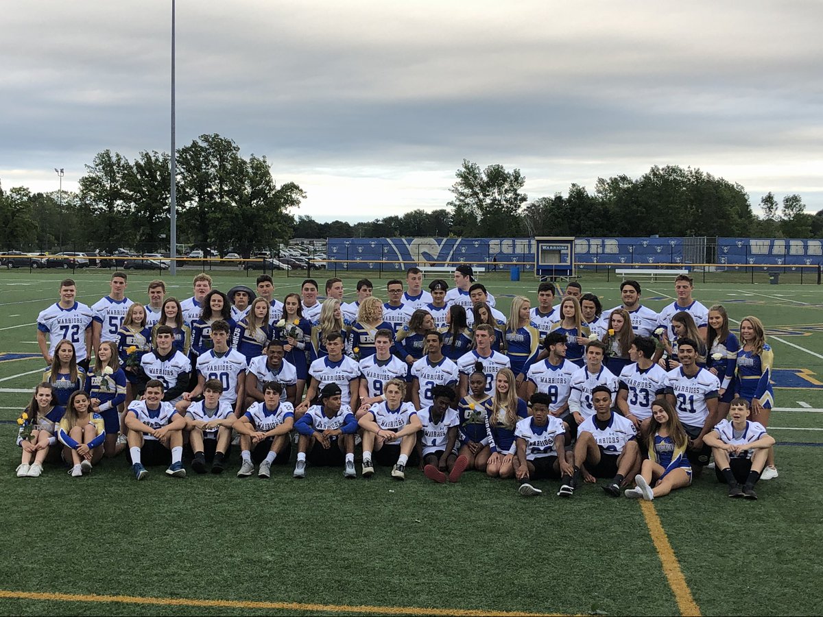 SchroederCheer's tweet photo. Warrior Night 2019! Ready for an awesome season! 💙💛 #wshs  #warriornation 🎀🏈 @SchroederSports @SchroederFtball https://t.co/GeHOKR7qUL